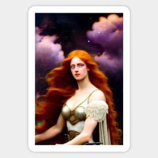 Lady With Dramatic Skies Sticker